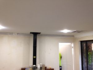dropped ceiling look in living room