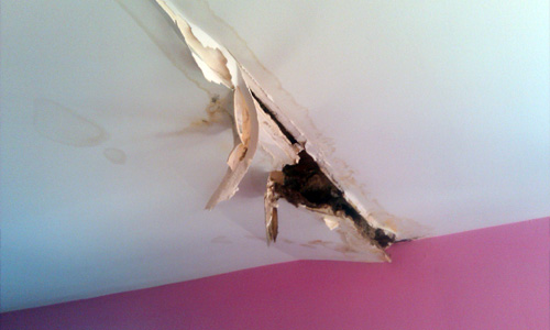 structural ceiling damage